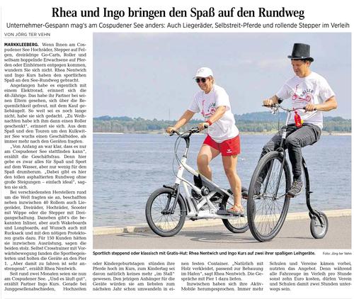 Rhea und Ingo bringen den Spaß auf den Rundweg